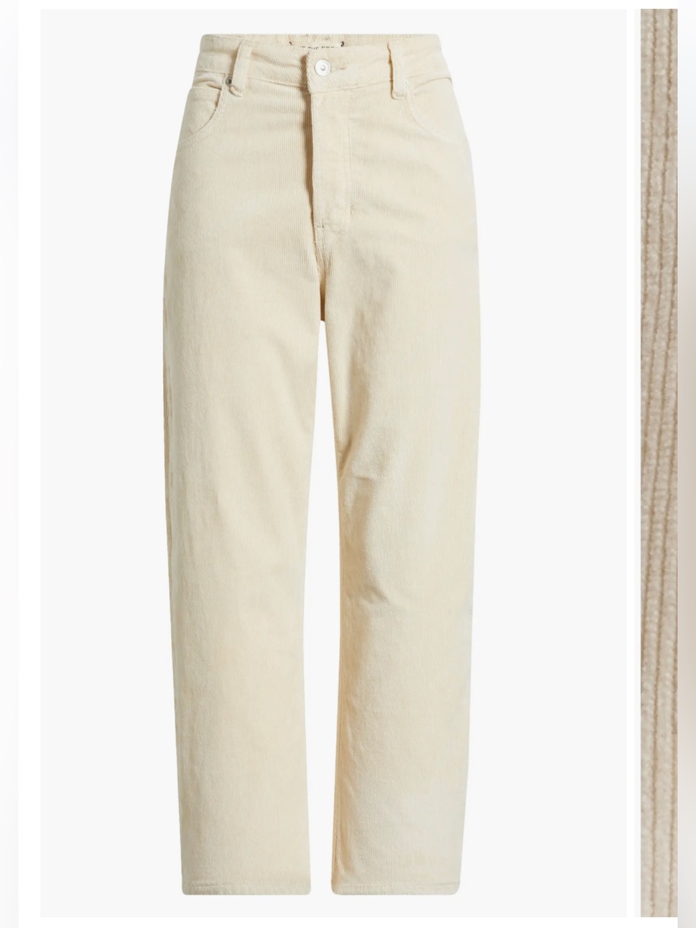 Free People Corduroy Deep Trance Barrel Cropped Pants
